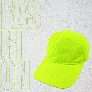 Unisex caps -Neon green